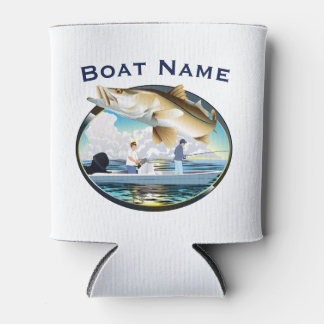 Snook Fishing Sunset Trucker Hat Can Cooler