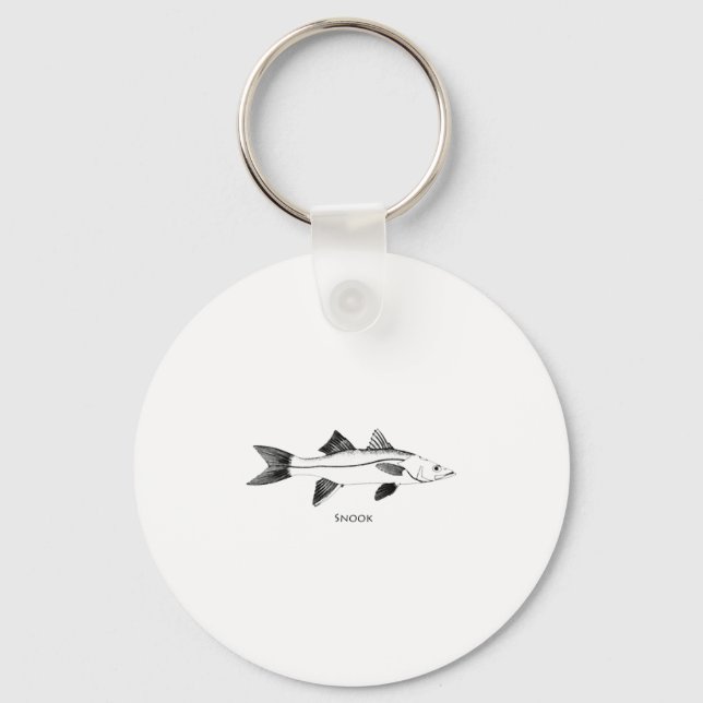 Snook Line Art Logo Key Ring (Front)