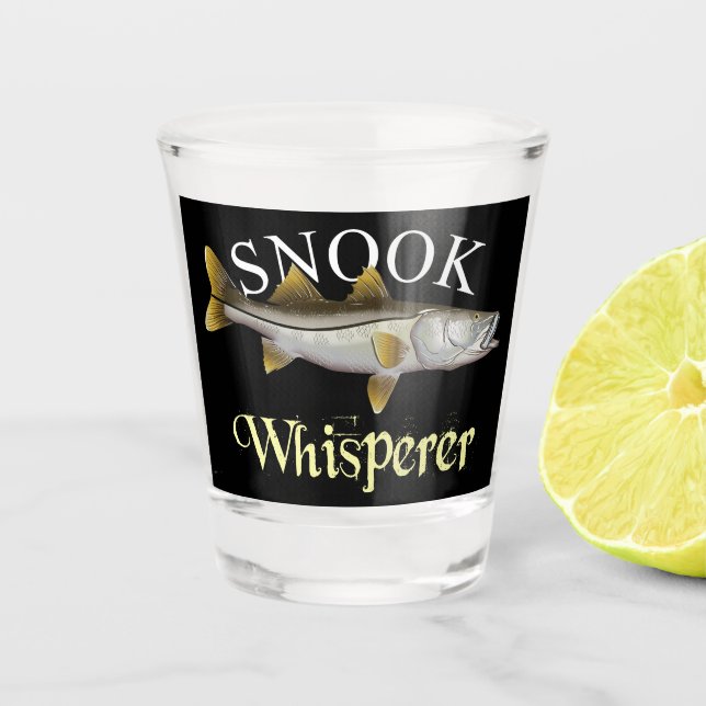 Snook Whisperer Dark Shot Glass (Front)