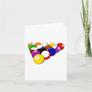 Snooker Balls Note Cards