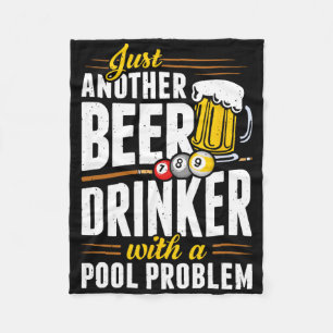 Snooker Beer Drinker With Pool Problem Pool Player Fleece Blanket