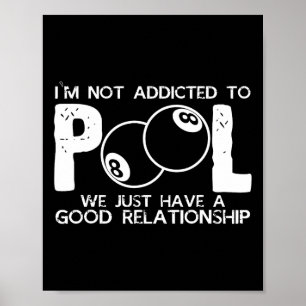 Snooker Billiards Table Shot Cue Stick Chalk Rack  Poster