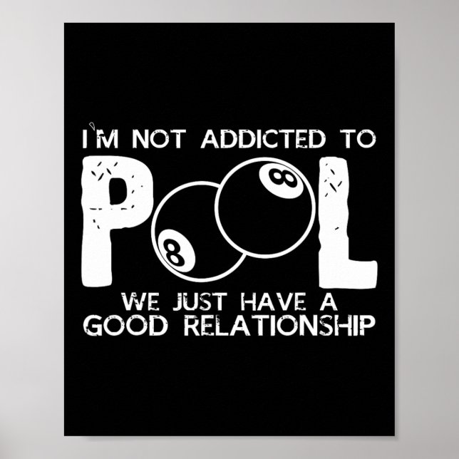 Snooker Billiards Table Shot Cue Stick Chalk Rack  Poster (Front)