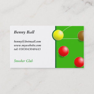 Snooker Business Card