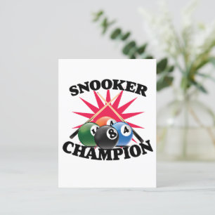 Snooker Champion Holiday Postcard