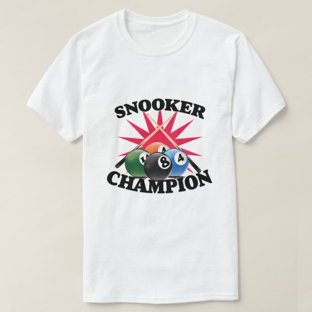 Snooker Champion  T-Shirt (Design Front)