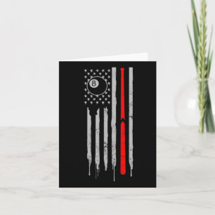 Snooker Design 4th Of July Patriotic Us American F Card