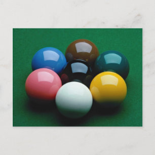 Snooker equipment postcard