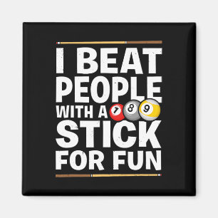 Snooker Game Beat People With A Stick Pool Players Magnet