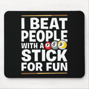 Snooker Game Beat People With A Stick Pool Players Mouse Pad