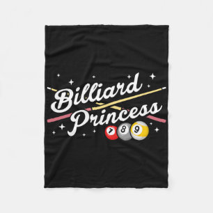 Snooker Game Billiard Princess Pool Players Billia Fleece Blanket