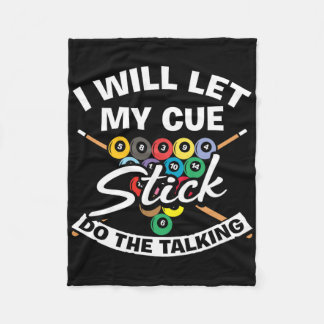 Snooker Game Let My Cue Stick Pool Players Billiar Fleece Blanket