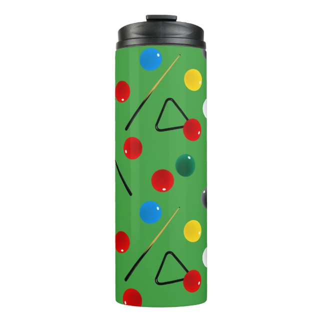 Snooker Player, Billiards Table Thermal Tumbler (Front)