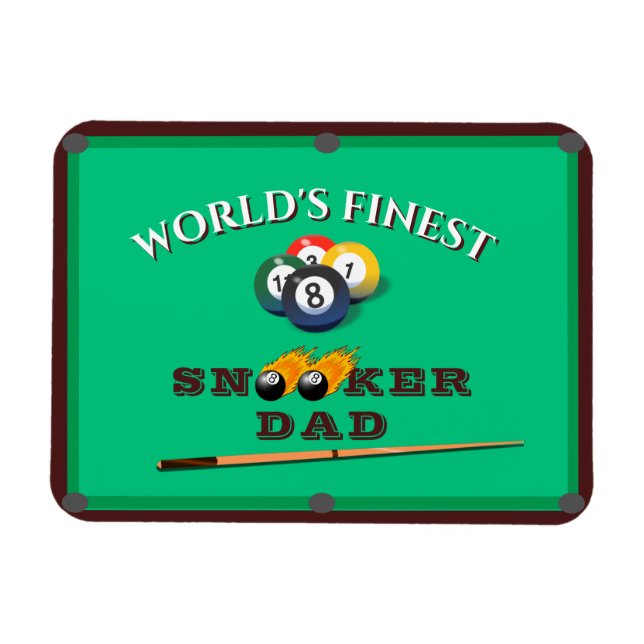 Snooker pool billiards table best dad ever magnet (Horizontal)
