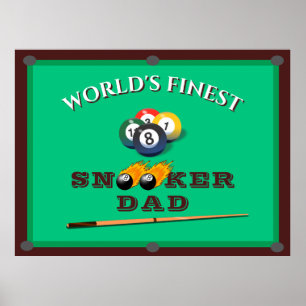 Snooker pool billiards table best dad ever poster