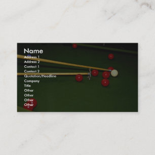 Snooker shot business card