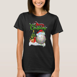 Snooker Sports  Xmas Decoration Santa Snooker Chri T-Shirt