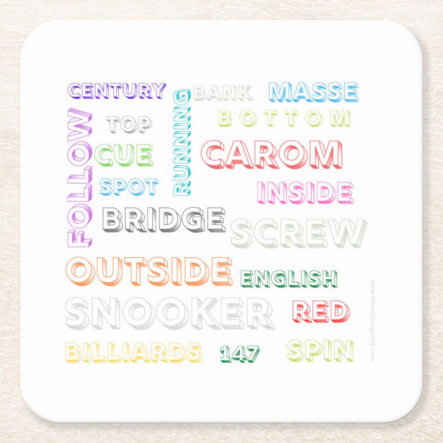 Snooker themed coaster (Front)