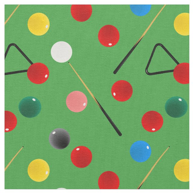 Snooker Themed Fabric (Close Up)