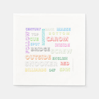 Snooker themed napkins 