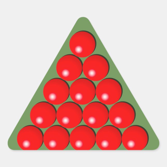Snooker Triangle - Red Balls Triangle Sticker (Front)
