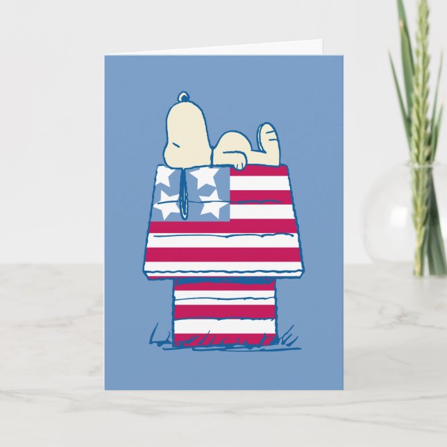 Snoopy 4th of July Photo Holiday Card (Front)