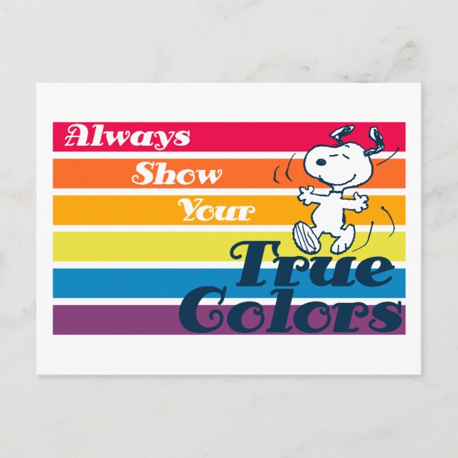 Snoopy | Always Show Your True Colours Postcard (Front)
