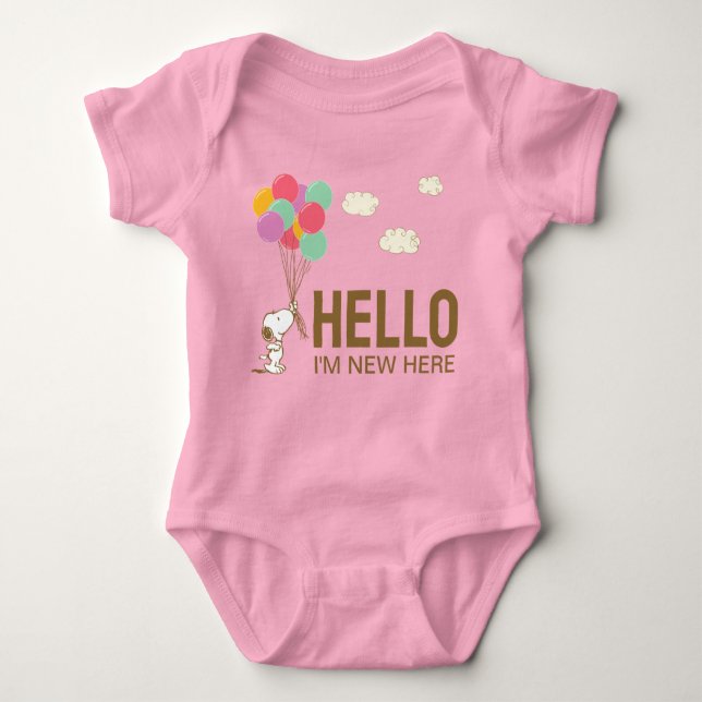 Snoopy and Balloons Baby Bodysuit (Front)