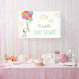 Snoopy and Balloons Baby Shower Banner