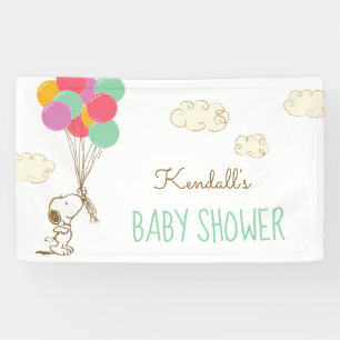Snoopy and Balloons Baby Shower Banner