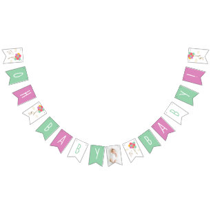 Snoopy and Balloons Baby Shower Bunting