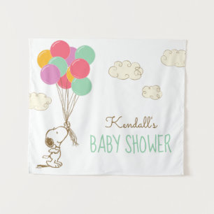 Snoopy and Balloons Baby Shower Tapestry