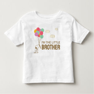 Snoopy and Balloons I'm The Little Brother Toddler T-Shirt