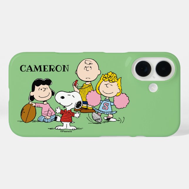 Snoopy and the Gang Play Football Case-Mate iPhone Case (Back (Horizontal))