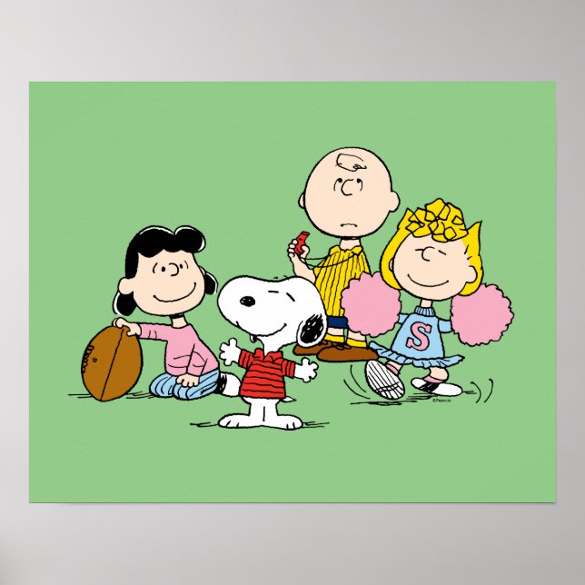 Snoopy and the Gang Play Football Poster (Front)