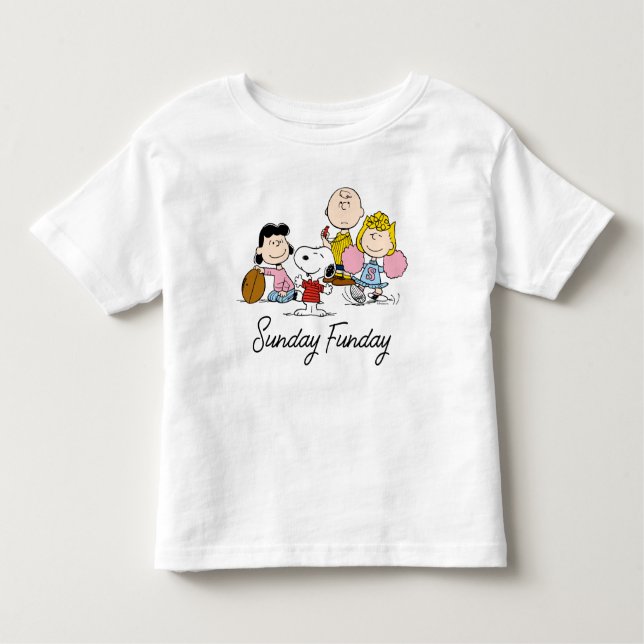 Snoopy and the Gang Play Football Toddler T-Shirt (Front)