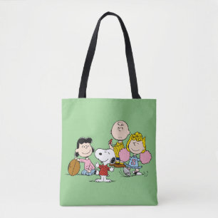 Snoopy and the Gang Play Football Tote Bag