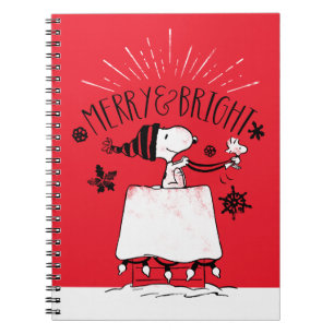 Snoopy and Woodstock - Merry & Bright Notebook