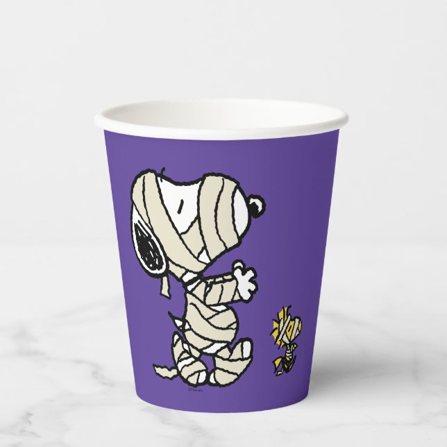 Snoopy and Woodstock Mummies Paper Cups (Front)