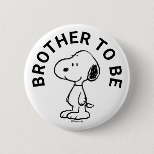 Snoopy Baby Shower Brother To Be 6 Cm Round Badge