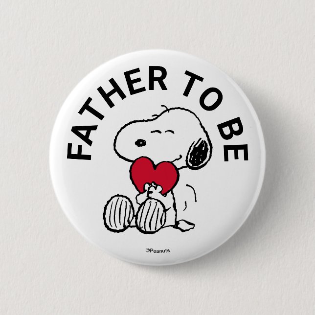 Snoopy Baby Shower Father To Be 6 Cm Round Badge (Front)