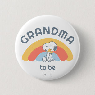 Snoopy Baby Shower Grandpa To Be 6 Cm Round Badge