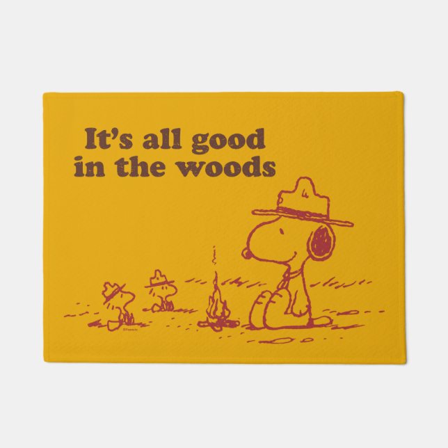 Snoopy | Beagle Scout - All Good in the Woods Doormat (Front)