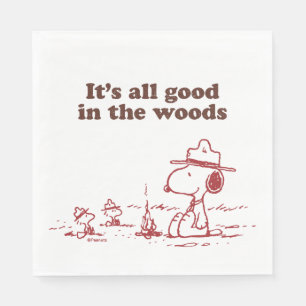 Snoopy   Beagle Scout - All Good in the Woods Napkin