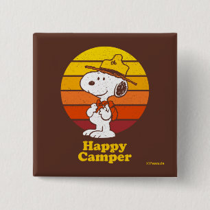 Snoopy   Beagle Scout - Happy Camper 15 Cm Square Badge