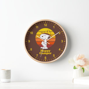 Snoopy   Beagle Scout - Happy Camper Clock