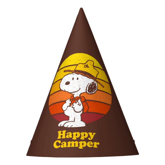 Snoopy | Beagle Scout - Happy Camper Party Hat (Front)