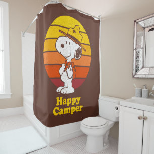 Snoopy   Beagle Scout - Happy Camper Shower Curtain