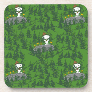Snoopy Beagle Scout Hiking Pattern Coaster