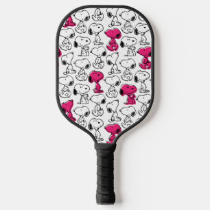 Snoopy Black & Magenta Pattern Pickleball Paddle